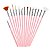 Kit Pincel Gel Uv 15 Pinceis Manicure Acrigel Cor: Rosa [F102] - Imagem 7