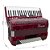 Acordeon 120 Baixos 41 Teclas Ta 12009 Vermelho Thommasi [F097] - Imagem 8