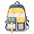 Mochila Juvenil Feminina Passeio Cores: Amarelo Com Azul [F102] - Imagem 1
