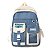 Mochila Juvenil Feminina Passeio Cores: Azul Com Branco [F102] - Imagem 1