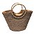 Bolsa Grande  Alça Madeira Artesanal Cor:palha Escura [F102] - Imagem 1
