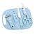 Kit Utensílios Cozinha Faca Tabua Tesoura Descascador  Azul [F102] - Imagem 1