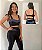 Conjunto Fitness Legging - Black & Blue Metalic (Efeito Modelador) - Imagem 1