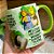 Caneca Personalizada Unykk com Tema do Filme Shrek e Fiona - Caneca Alça Verde e Interior Verde, Envio Rápido. - Imagem 1