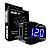 Mini Voltímetro Digital STETSOM Mini VT 7–30V para Som Automotivo – Display LED Azul - Imagem 1