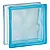 Kit 09 Unidades Tijolo Bloco De Vidro Wave Azul 19x19x8 Un Tradestar - Imagem 1