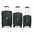 Conjunto 3 Malas de Viagem P M G Giro 360° Polipropileno Batiki - Imagem 2