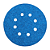 DISCO C/ VELCRO AZUL FILME DEERFOS 5POL 125MM C/ 8 FUROS - Imagem 3
