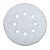 DISCO C/ VELCRO BRANCO 7POL 180MM C/ 8 FUROS - Imagem 1