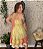 Vestido Curto Quartzo Rosa Amarelo Alça - Imagem 2