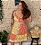 Vestido Curto Quartzo Rosa Amarelo Alça - Imagem 1