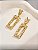 Brinco Geométrico Dourado Texturizado - Imagem 2