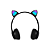 Fone Bluetooth Orelha De Gato Led Colorido (PRETO) - Imagem 1