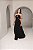 Vestido Longo Plissado Olye Preto - Imagem 1