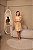 Vestido Curto Bege com Babado - Imagem 2