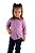 Camisa Infantil Feminina Manga Longa Xadrez Roxa - Imagem 5
