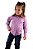 Camisa Infantil Feminina Manga Longa Xadrez Roxa - Imagem 3