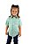 Camisa Infantil Feminina Manga Curta Xadrez Verde - Imagem 1