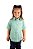 Camisa Infantil Feminina Manga Curta Xadrez Verde - Imagem 3