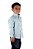 Camisa Infantil Masculina Manga Longa Xadrez Verde Água - Imagem 3