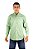 Camisa Masculina Manga Longa Stable Brand Verde Menta lisa - Imagem 1