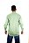 Camisa Masculina Manga Longa Stable Brand Verde Menta lisa - Imagem 3
