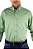 Camisa Masculina Manga Longa Stable Brand Verde Menta lisa - Imagem 6