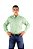 Camisa Masculina Manga Longa Stable Brand Verde Menta lisa - Imagem 7