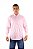 Camisa Masculina Manga Longa Stable Brand Rosa Bebê lisa - Imagem 1