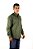 Camisa Masculina Manga Longa Stable Brand Verde Musgo lisa - Imagem 3