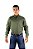 Camisa Masculina Manga Longa Stable Brand Verde Musgo lisa - Imagem 6