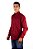 Camisa Masculina Manga Longa Stable Brand Vermelho Dark lisa - Imagem 2