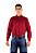 Camisa Masculina Manga Longa Stable Brand Vermelho Dark lisa - Imagem 5