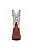 Bota Couro Havana com Cano Branco - Imagem 2