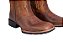 Bota Masculina Marrom Cano bordado verde e bege - Imagem 3