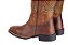 Bota Masculina Marrom Cano bordado verde e bege - Imagem 8