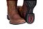 Bota Masculina Marrom Cano bordado verde e bege - Imagem 10