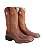 Bota Masculina Marrom Cano bordado verde e bege - Imagem 2