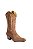 Bota Feminina Stable Brand bico fino fossil marrom costura bege - Imagem 1