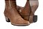 Bota Feminina Stable Brand bico fino fossil marrom costura bege - Imagem 16