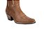 Bota Feminina Stable Brand bico fino fossil marrom costura bege - Imagem 3