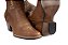 Bota Feminina Stable Brand bico fino fossil marrom costura bege - Imagem 13