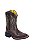 Bota Western Infantil Masculina marrom costura verde - Imagem 1