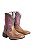 bota infantil western marrom floral - Imagem 3