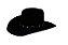 Bandinha de couro para chapeu - Black long horn / star - Imagem 2