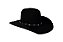 Bandinha de couro para chapeu - Black long horn / star - Imagem 1