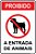 Placa Proibido a Entrada de Animais 20x15cm - Imagem 2