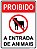 Placa Proibido a Entrada de Animais 20x15cm - Imagem 1