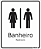 Placa De Sinalização Banheiro 20x15cm - Imagem 1