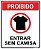 Placa de Sinalização - Proibido Entrar sem Camisa 15x20cm - Imagem 2
